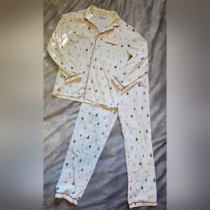 Kids Holiday Tree Print Pajama Set